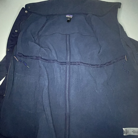 Patagonia Women's Small Better Sweater Long Coat Jacket Fleece Blue Zip Button - Picture 16 of 16
